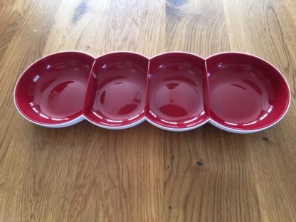 Allegra tapas schaal rood/wit ds 5